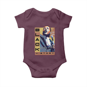 I Have A Dream Martin Luther King MLK Quote Baby Onesie Black History Month TS11 Maroon Print Your Wear