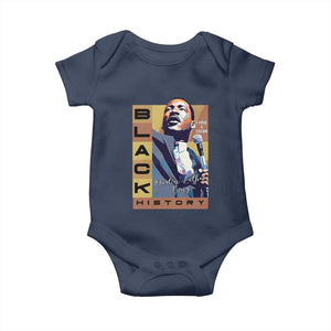 I Have A Dream Martin Luther King MLK Quote Baby Onesie Black History Month TS11 Navy Print Your Wear