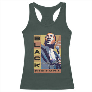 I Have A Dream Martin Luther King MLK Quote Racerback Tank Top Black History Month TS11 Dark Forest Green Print Your Wear