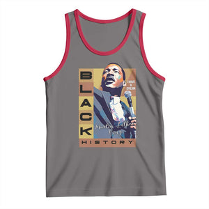 I Have A Dream Martin Luther King MLK Quote Tank Top Black History Month TS11 Deep Heather Red Print Your Wear