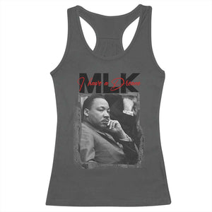MLK I Have A Dream Racerback Tank Top Dr Martin Luther King Jr Black History Month TS11 Dark Heather Print Your Wear