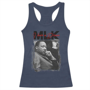 MLK I Have A Dream Racerback Tank Top Dr Martin Luther King Jr Black History Month TS11 Navy Print Your Wear