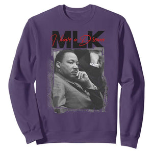 MLK I Have A Dream Sweatshirt Dr Martin Luther King Jr Black History Month TS11 Purple Print Your Wear