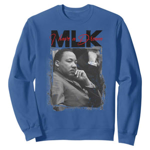 MLK I Have A Dream Sweatshirt Dr Martin Luther King Jr Black History Month TS11 Royal Blue Print Your Wear
