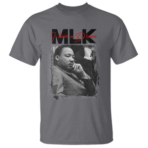 MLK I Have A Dream T Shirt Dr Martin Luther King Jr Black History Month TS11 Charcoal Print Your Wear