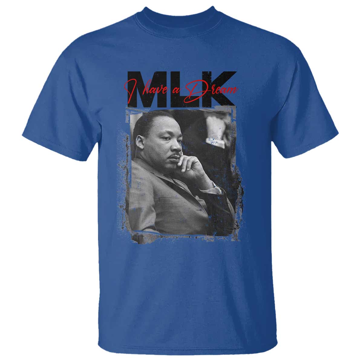 MLK I Have A Dream T Shirt Dr Martin Luther King Jr Black History Month TS11 Royal Blue Print Your Wear
