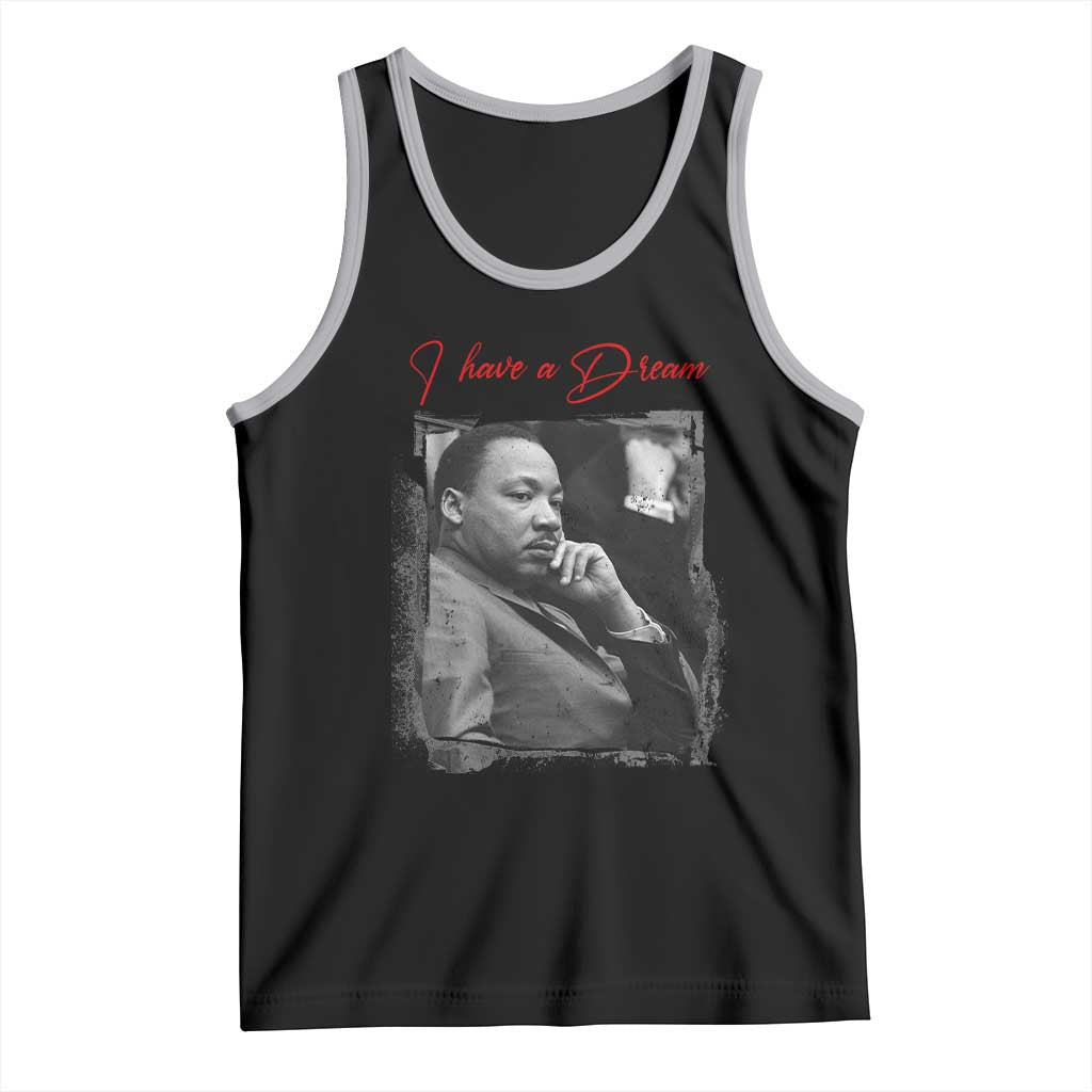 MLK I Have A Dream Tank Top Dr Martin Luther King Jr Black History Month TS11 Black Athletic Heather Print Your Wear
