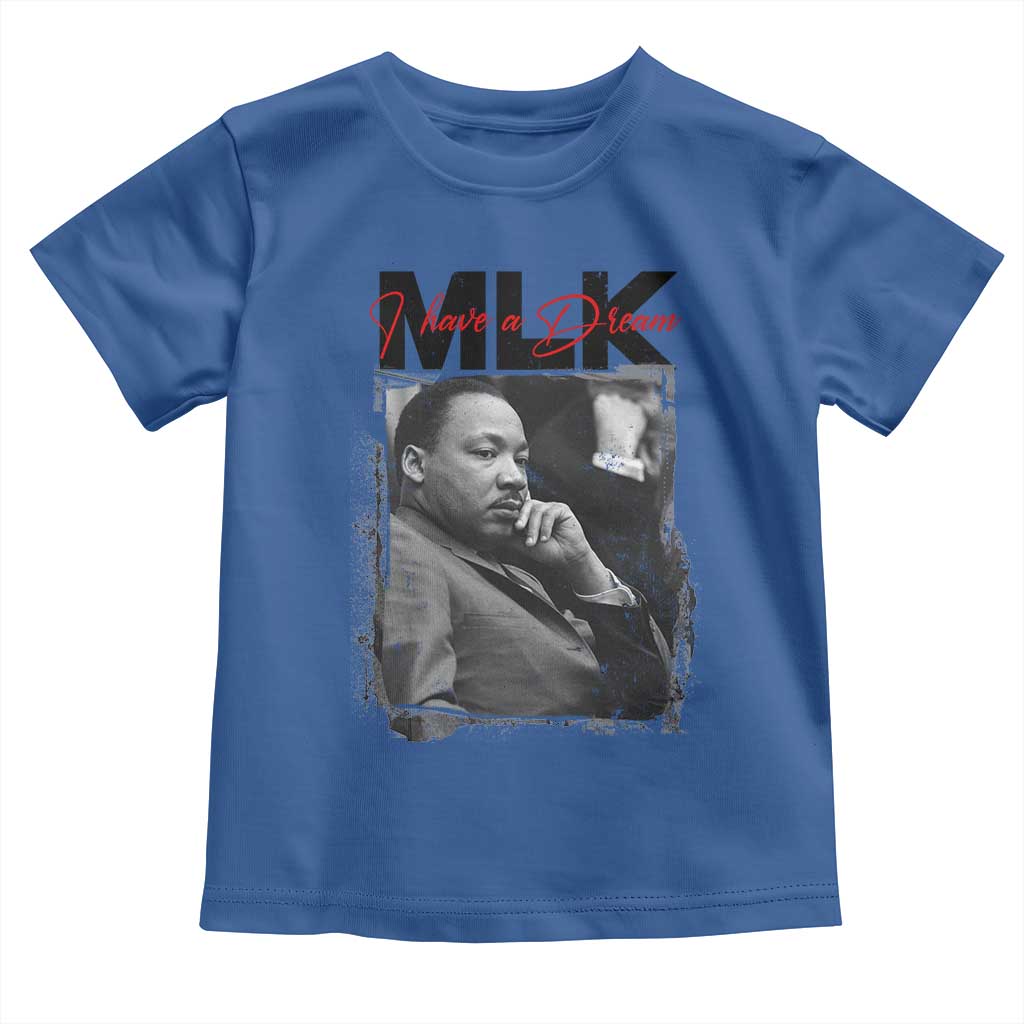 MLK I Have A Dream Toddler T Shirt Dr Martin Luther King Jr Black History Month TS11 Royal Blue Print Your Wear