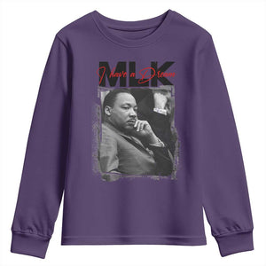 MLK I Have A Dream Youth Sweatshirt Dr Martin Luther King Jr Black History Month TS11 Purple Print Your Wear