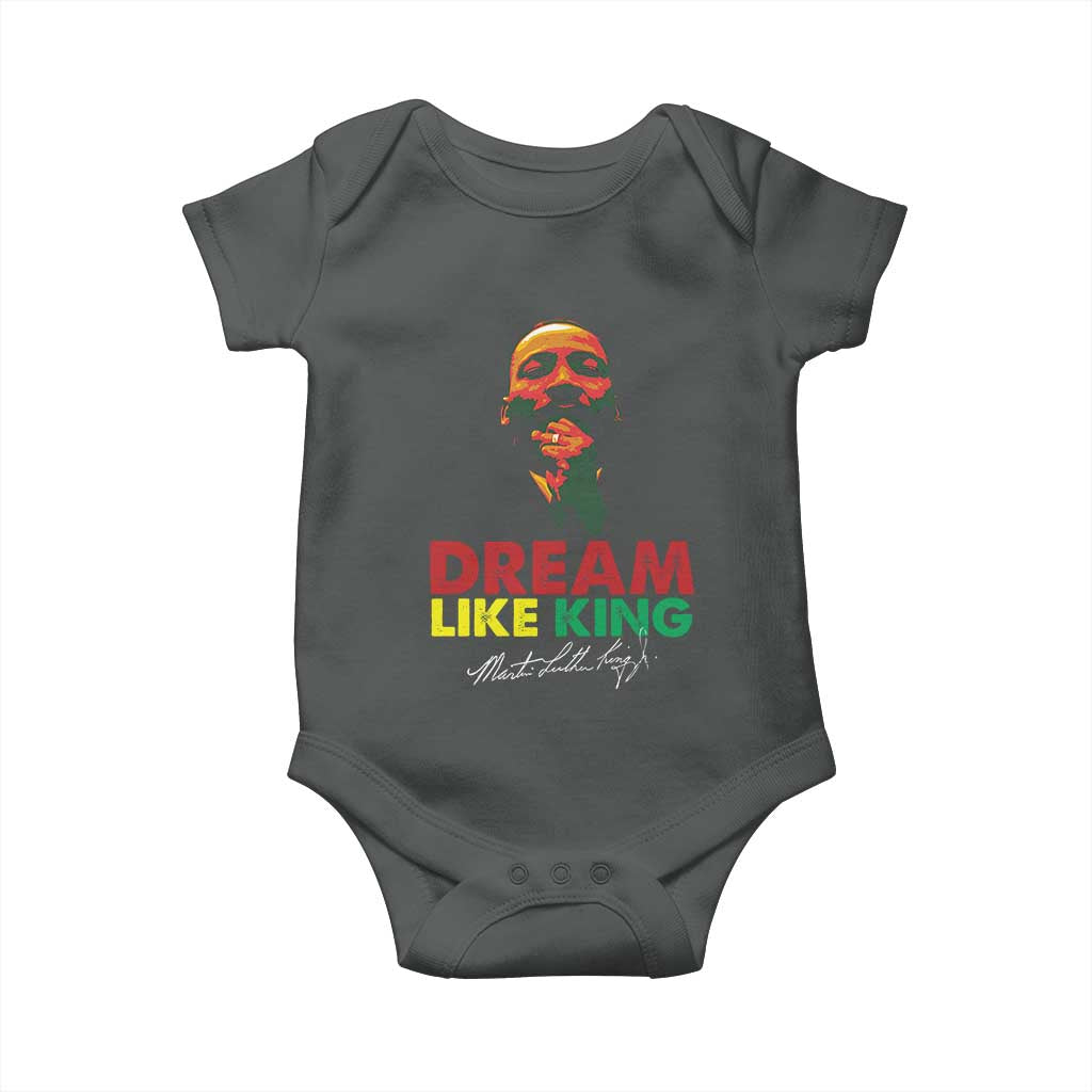 Dream Like King Martin Luther King Baby Onesie MLK Black History Month TS11 Dark Heather Print Your Wear