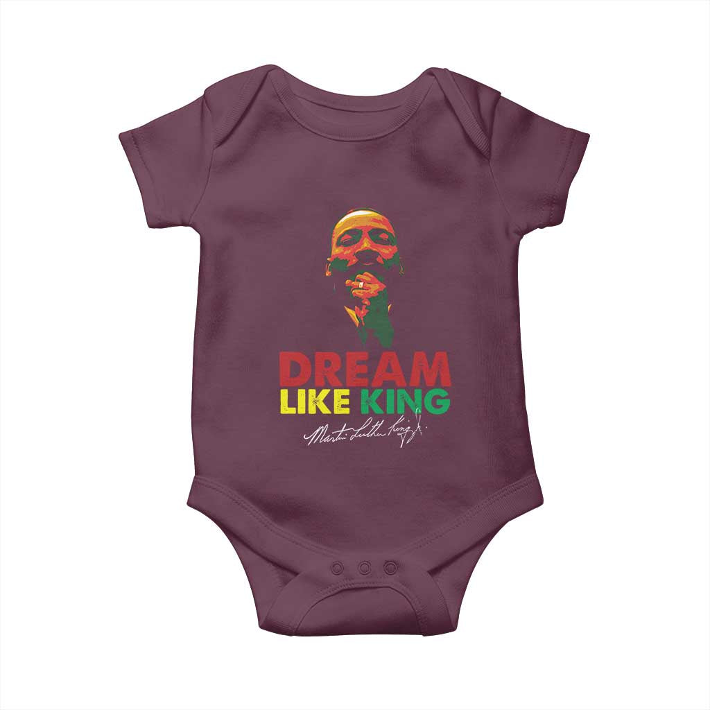 Dream Like King Martin Luther King Baby Onesie MLK Black History Month TS11 Maroon Print Your Wear