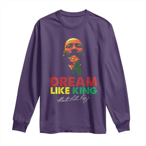 Dream Like King Martin Luther King Long Sleeve Shirt MLK Black History Month TS11 Purple Print Your Wear