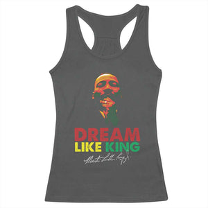 Dream Like King Martin Luther King Racerback Tank Top MLK Black History Month TS11 Dark Heather Print Your Wear