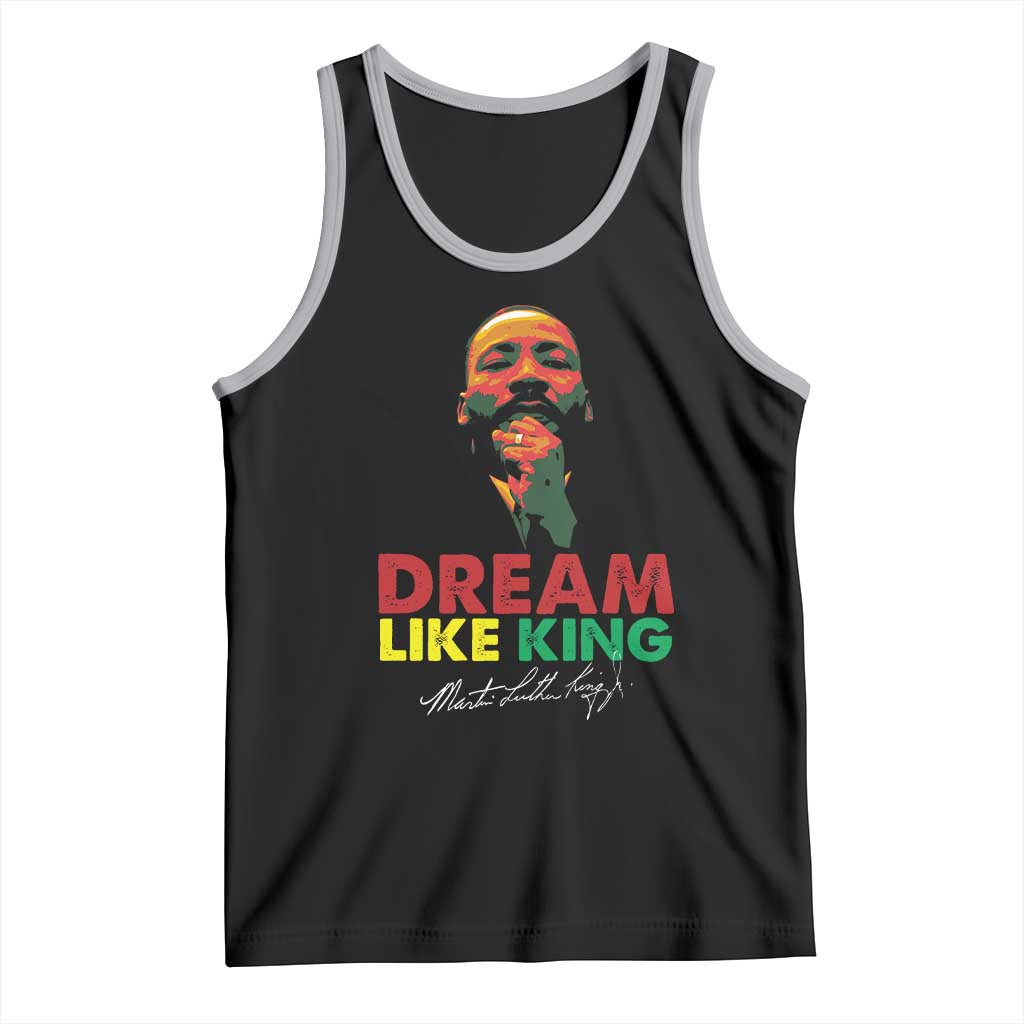 Dream Like King Martin Luther King Tank Top MLK Black History Month TS11 Black Athletic Heather Print Your Wear