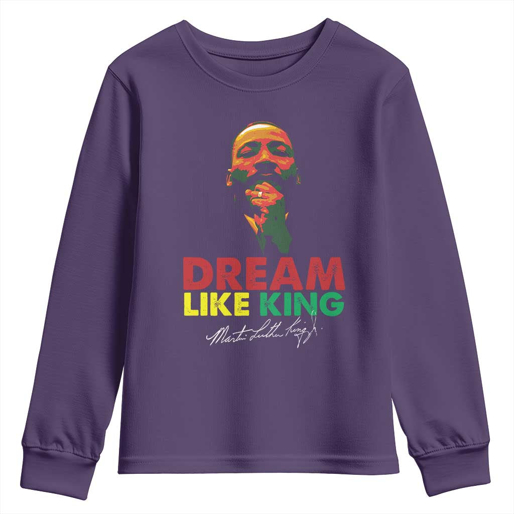 Dream Like King Martin Luther King Youth Sweatshirt MLK Black History Month TS11 Purple Print Your Wear