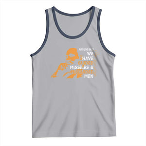 MLK We Have Guided Missiles And Misguided Men Tank Top Martin Luther King Jr Black History Month TS11 Athletic Heather Navy Print Your Wear