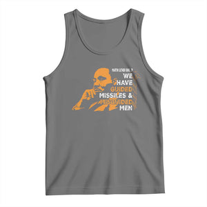 MLK We Have Guided Missiles And Misguided Men Tank Top Martin Luther King Jr Black History Month TS11 Black Heather Print Your Wear