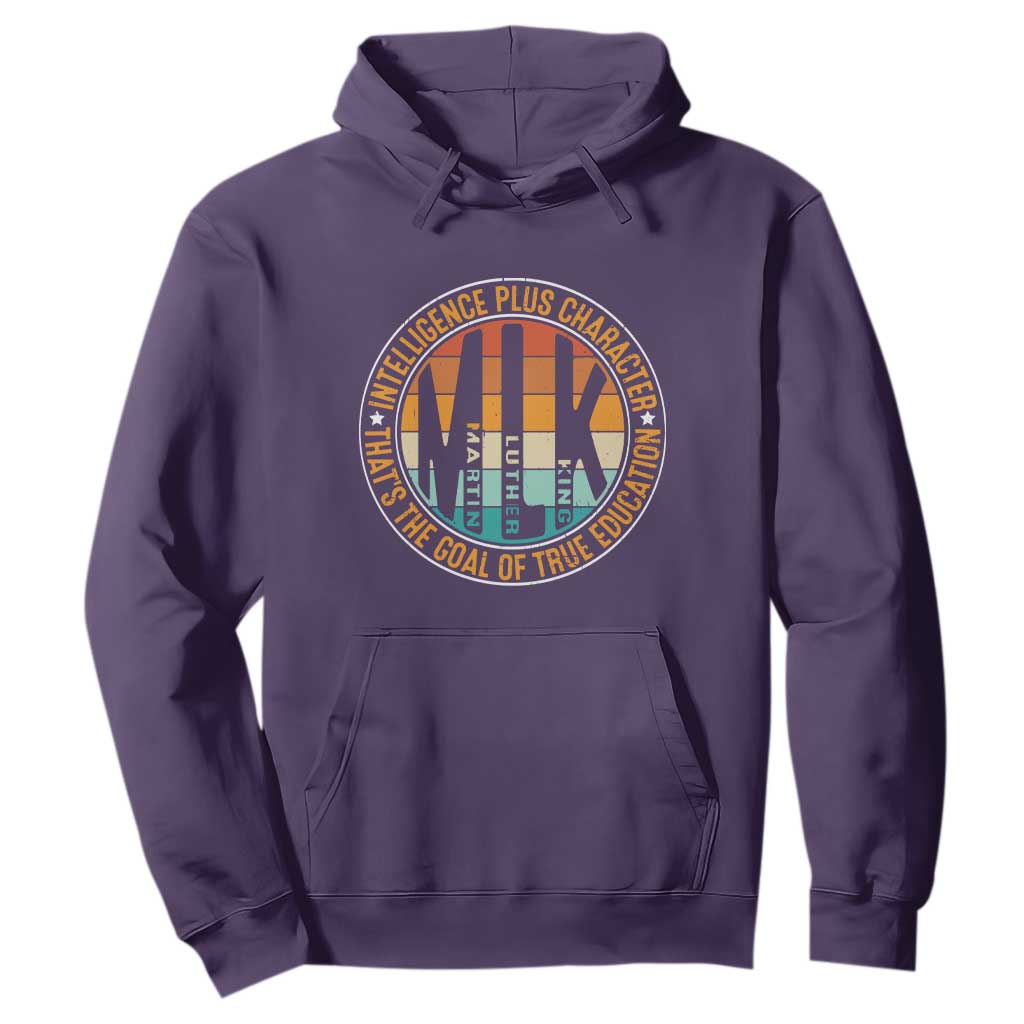 MLK Intelligence Plus Character That's The Goal Of True Education Hoodie Martin Luther King TS11 Purple Print Your Wear
