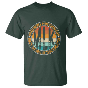 MLK Intelligence Plus Character That's The Goal Of True Education T Shirt Martin Luther King TS11 Dark Forest Green Print Your Wear