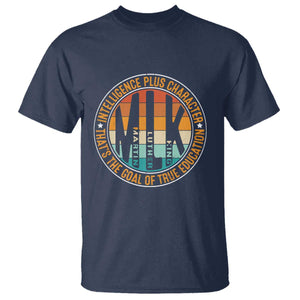 MLK Intelligence Plus Character That's The Goal Of True Education T Shirt Martin Luther King TS11 Navy Print Your Wear