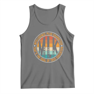 MLK Intelligence Plus Character That's The Goal Of True Education Tank Top Martin Luther King TS11 Black Heather Print Your Wear