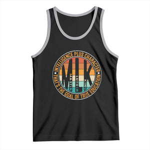 MLK Intelligence Plus Character That's The Goal Of True Education Tank Top Martin Luther King TS11 Black Athletic Heather Print Your Wear