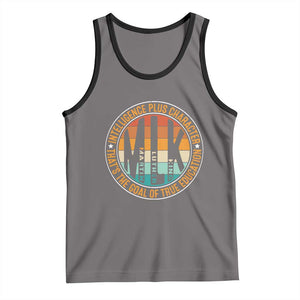 MLK Intelligence Plus Character That's The Goal Of True Education Tank Top Martin Luther King TS11 Deep Heather Black Print Your Wear
