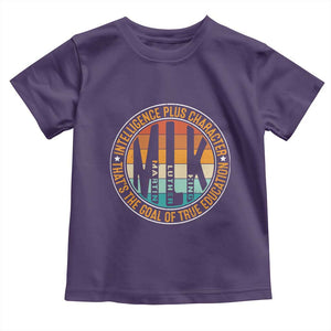 MLK Intelligence Plus Character That's The Goal Of True Education Toddler T Shirt Martin Luther King TS11 Purple Print Your Wear
