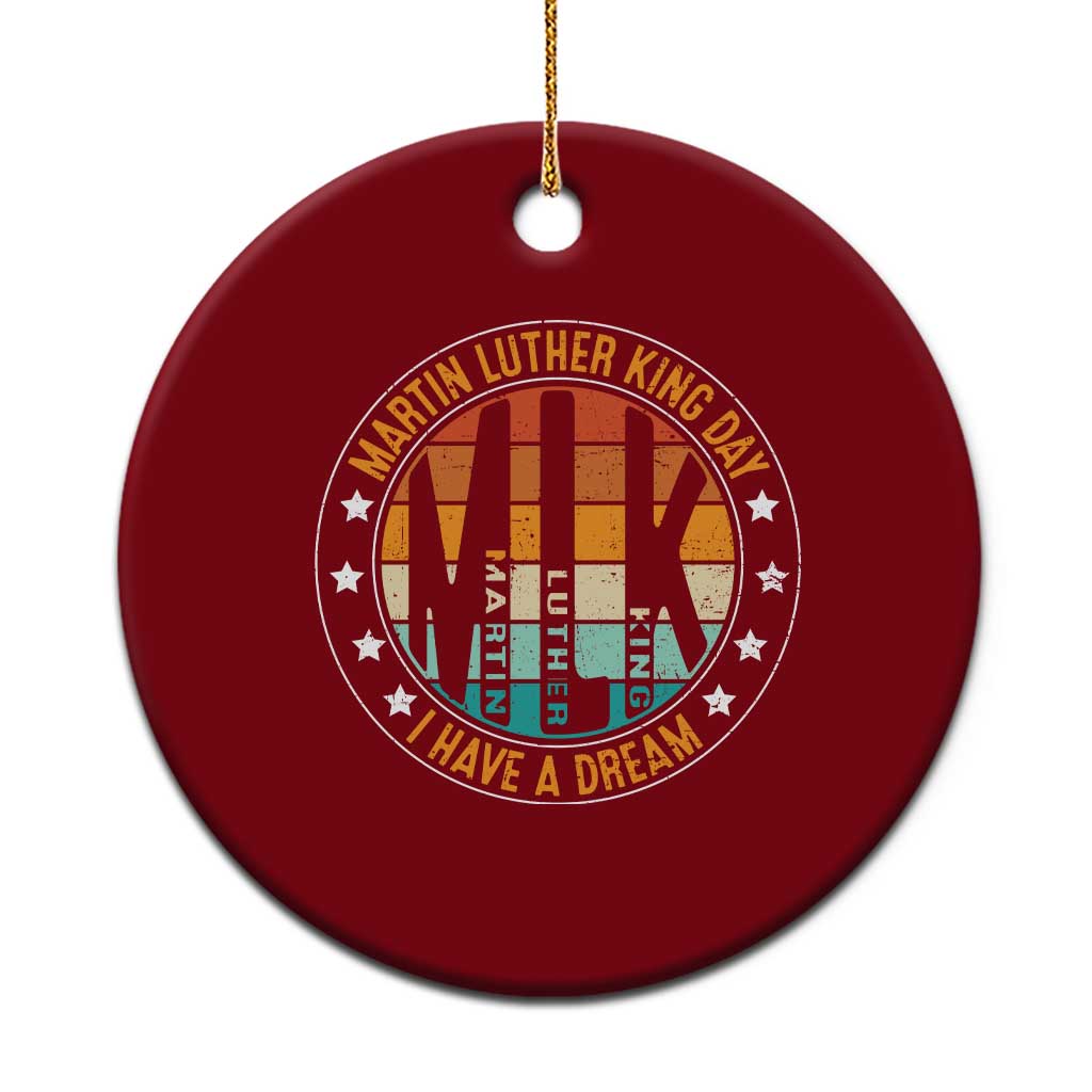 Martin Luther King I Have A Dream Ceramic Ornament Retro MLK Day TS11 1pc Red Print Your Wear
