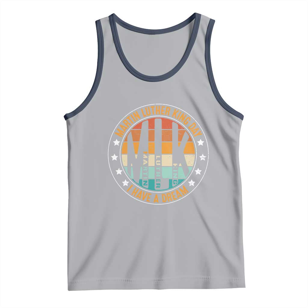 Martin Luther King I Have A Dream Tank Top Retro MLK Day TS11 Athletic Heather Navy Print Your Wear