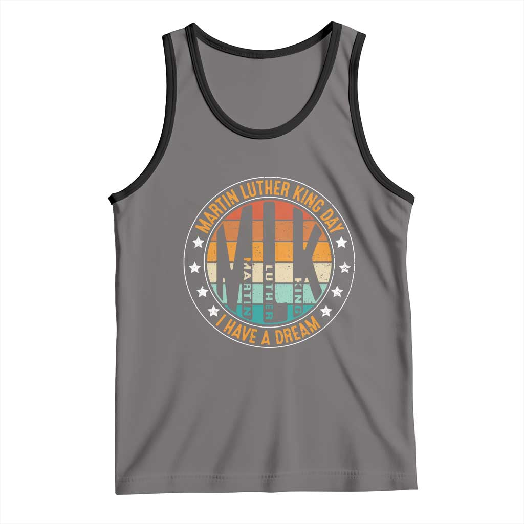 Martin Luther King I Have A Dream Tank Top Retro MLK Day TS11 Deep Heather Black Print Your Wear