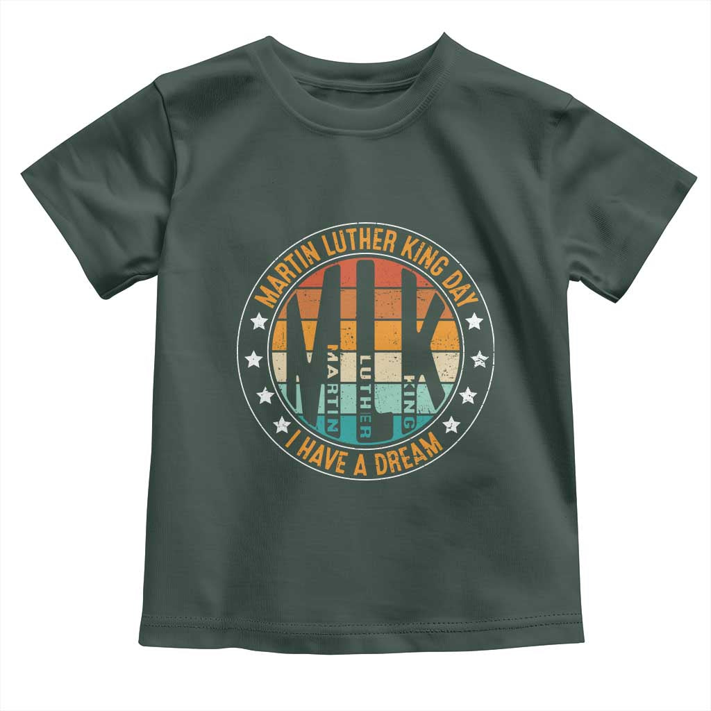 Martin Luther King I Have A Dream Toddler T Shirt Retro MLK Day TS11 Dark Forest Green Print Your Wear