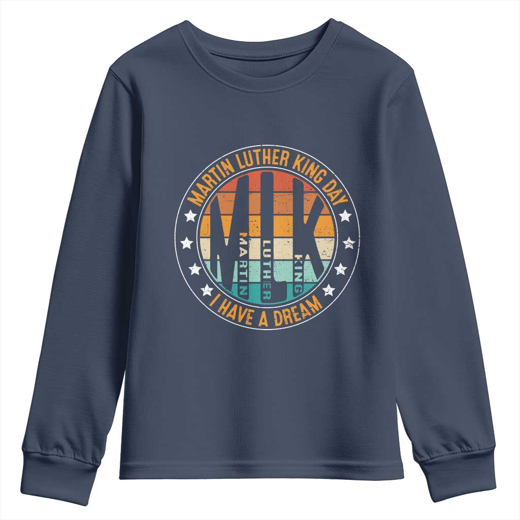 Martin Luther King I Have A Dream Youth Sweatshirt Retro MLK Day TS11 Navy Print Your Wear