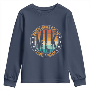 Martin Luther King I Have A Dream Youth Sweatshirt Retro MLK Day TS11 Navy Print Your Wear