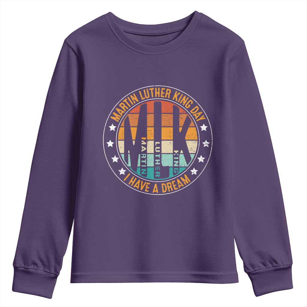 Martin Luther King I Have A Dream Youth Sweatshirt Retro MLK Day TS11 Purple Print Your Wear