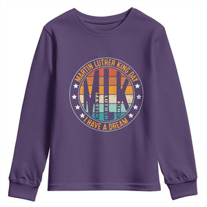 Martin Luther King I Have A Dream Youth Sweatshirt Retro MLK Day TS11 Purple Print Your Wear