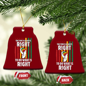 Martin Luther King Quote Ceramic Ornament The Time Is Always Right To Do What Is Right Hand Fist TS11 Print Your Wear
