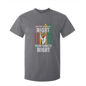 Martin Luther King Quote T Shirt For Kid The Time Is Always Right To Do What Is Right Hand Fist TS11 Charcoal Print Your Wear