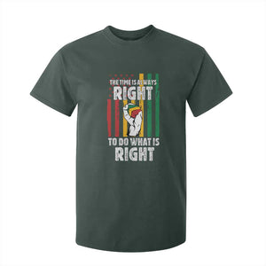Martin Luther King Quote T Shirt For Kid The Time Is Always Right To Do What Is Right Hand Fist TS11 Dark Forest Green Print Your Wear