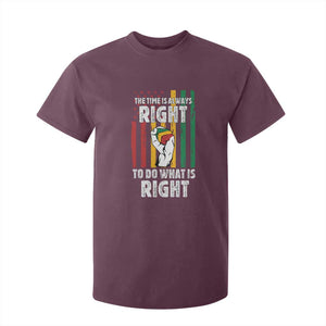 Martin Luther King Quote T Shirt For Kid The Time Is Always Right To Do What Is Right Hand Fist TS11 Maroon Print Your Wear