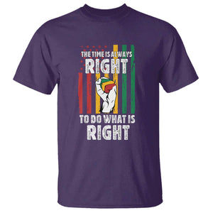 Martin Luther King Quote T Shirt The Time Is Always Right To Do What Is Right Hand Fist TS11 Purple Print Your Wear