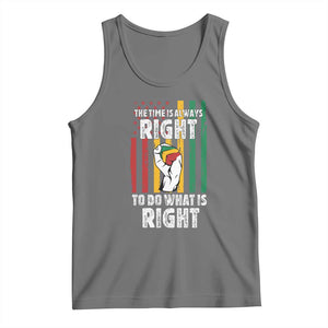 Martin Luther King Quote Tank Top The Time Is Always Right To Do What Is Right Hand Fist TS11 Black Heather Print Your Wear