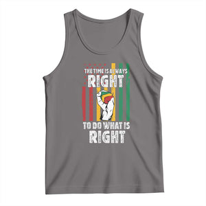 Martin Luther King Quote Tank Top The Time Is Always Right To Do What Is Right Hand Fist TS11 Deep Heather Print Your Wear