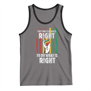 Martin Luther King Quote Tank Top The Time Is Always Right To Do What Is Right Hand Fist TS11 Deep Heather Black Print Your Wear