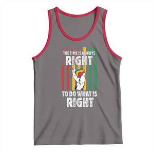 Martin Luther King Quote Tank Top The Time Is Always Right To Do What Is Right Hand Fist TS11 Deep Heather Red Print Your Wear