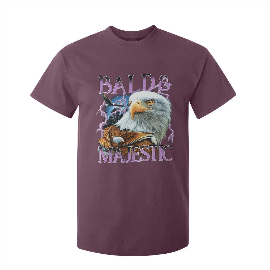 Funny Eagle Bald And Majestic T Shirt For Kid Vintage Eagle Thunder Storm TS11 Maroon Print Your Wear