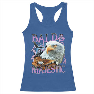 Funny Eagle Bald And Majestic Racerback Tank Top Vintage Eagle Thunder Storm TS11 Royal Blue Print Your Wear