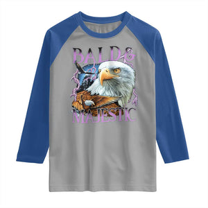 Funny Eagle Bald And Majestic Raglan Shirt Vintage Eagle Thunder Storm TS11 Sport Gray Royal Print Your Wear