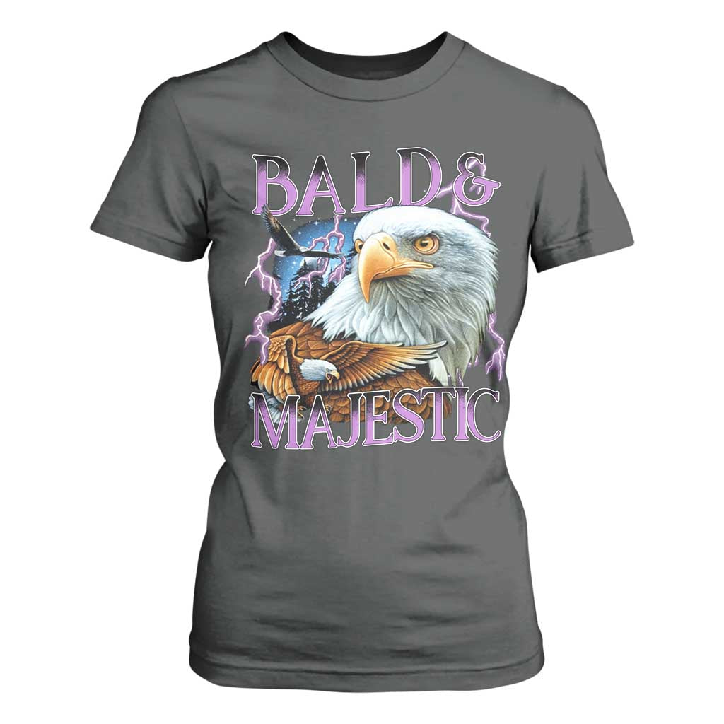 Funny Eagle Bald And Majestic T Shirt For Women Vintage Eagle Thunder Storm TS11 Dark Heather Print Your Wear