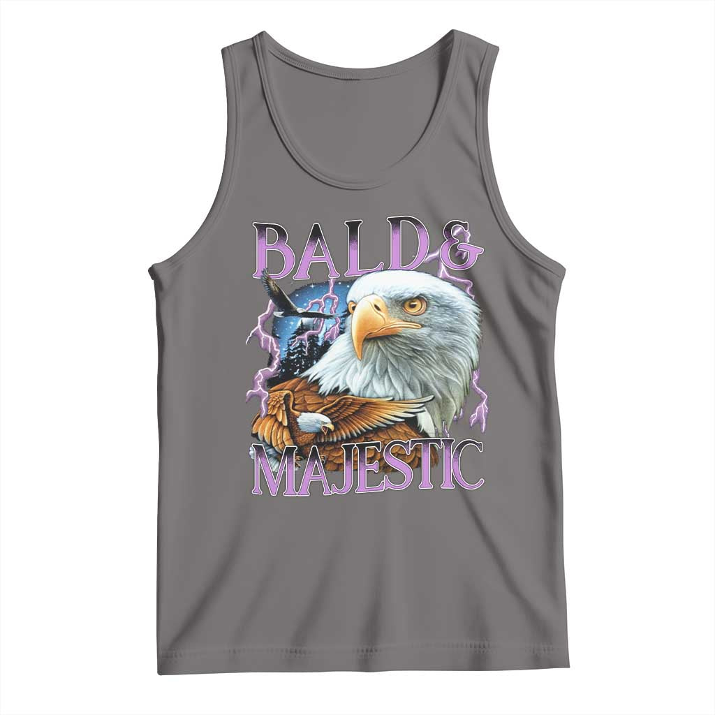Funny Eagle Bald And Majestic Tank Top Vintage Eagle Thunder Storm TS11 Deep Heather Print Your Wear